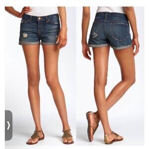 J Brand Womens Size 31 Mako Denim Shorts Distressed Medium Wash Low Rise